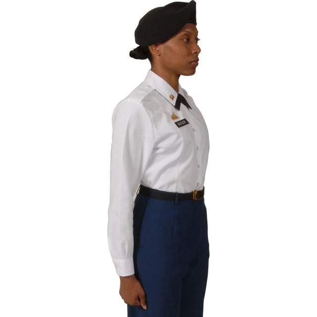 WOMENS ARMY SERVICE UNIFORM ASU Dress Bright White Shirt LONG SLEEVE ALL  SIZES $31.99 - PicClick