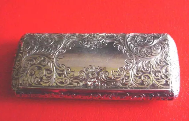 Silver.antique English  Snuff Box 1854,Alfred Taylor Birmingham.