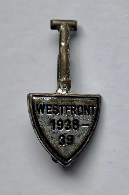 Abzeichen Pin „Westfront 1938-39“ RAD Spaten BM 2.WK original