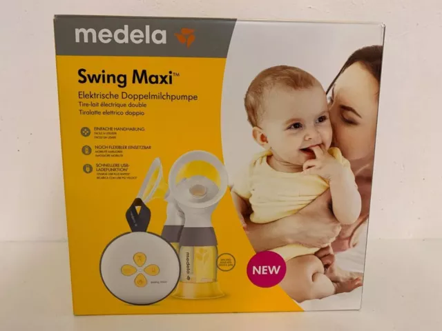 Medela Swing Maxi Akku elektrische Doppelpumpe Wie Neu