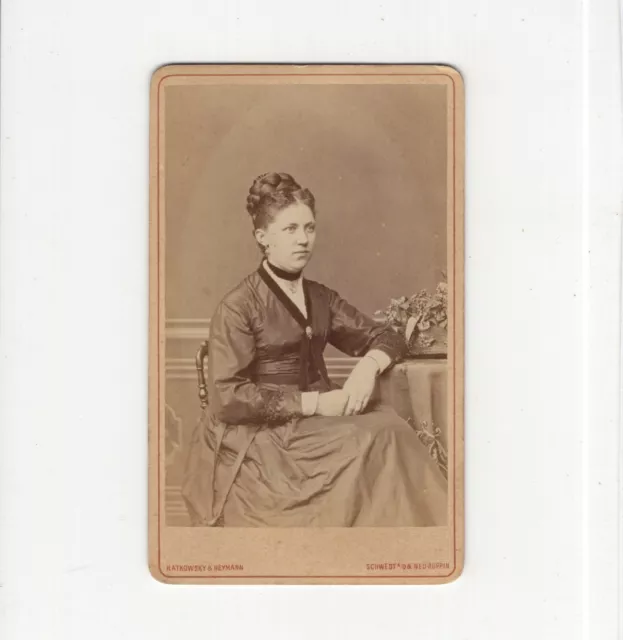 CDV Foto Feine Dame - Schwedt / Oder um 1880