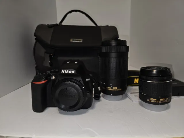 Mint Nikon D3500 Digital Camera (Kit 18-55mm & 70-300mm) 990 Shutter  Count