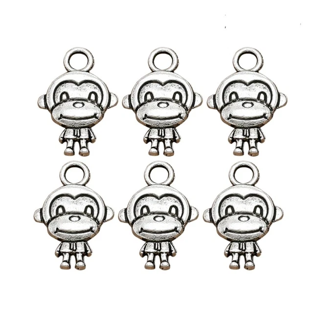 20 Pcs DIY charm pendant set Affenanhänger Metall Anhänger Zur Schmuckherstellun