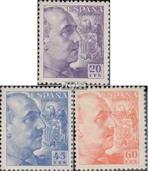 Espagne 844C,848C,850C neuf 1939 franco