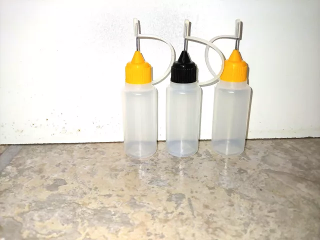 3 pcs. Refillable Precision Bottle Oiler 1/2 oz.