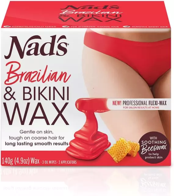 Brazilian & Bikini Wax Kit, Strip Free Hard Wax, Intimate Waxing Kit, Includes 3