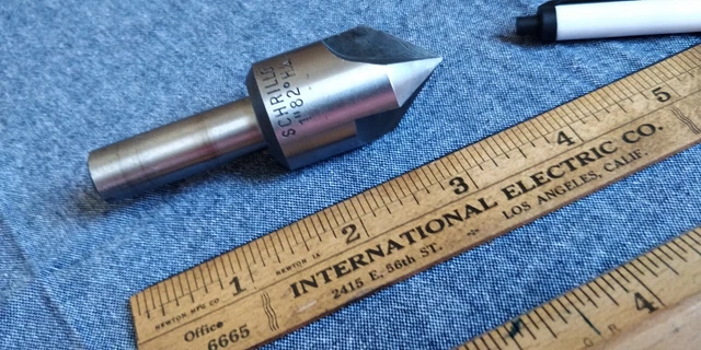 Excellent Schrillo  1" x  82 °HSS 3 Fl Countersink, 1/2" Shank,