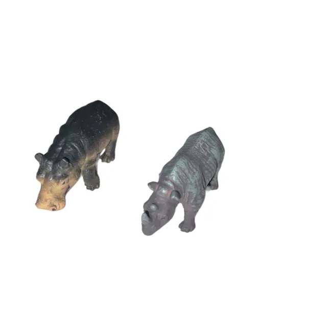 Yowie Hippopotamus And Rhino Figure