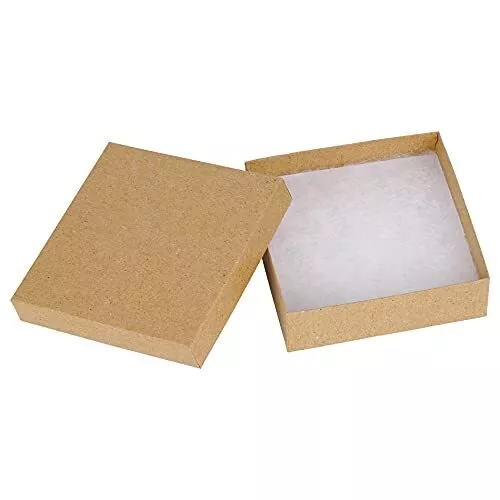 BULK Cardboard Jewelry Gift Boxes w/ Cotton Fill Padding - Gold