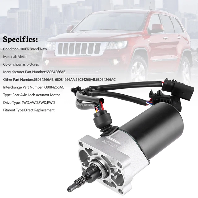 REAR AXLE DIFFERENTIAL Locking Motor 68084266AB Pour Jeep Grand