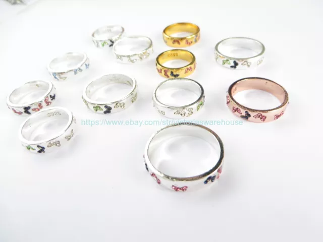 wholesale butterfly rings 10pcs cz women women jewelry