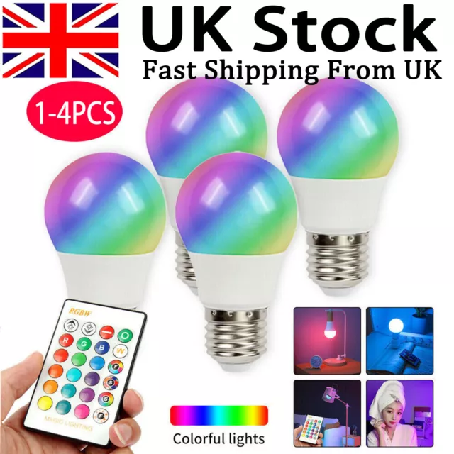 10W E27 RGBW LED Light Bulb 16 Color Changing Dimmable Lamp With Remote Control