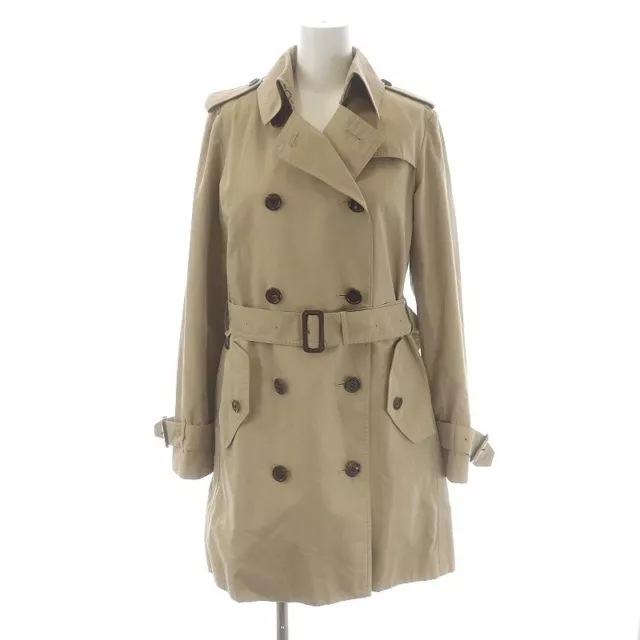 Burberry London Middle Trench Coat Liner Lining Check Beige　Women's Size 38