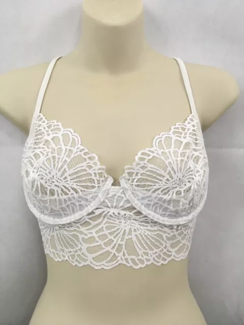 JOSIE BY NATORI 3/4 UNDERWIRE BRA 32D/DD White Lace