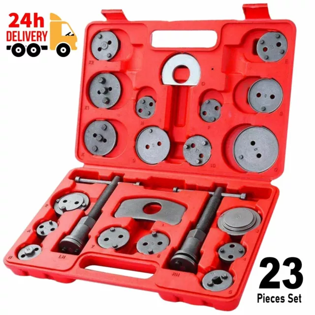 23pc Brake Caliper Rewind Tool Set Kit Wind Back Piston Car For VW Ford Vauxhall