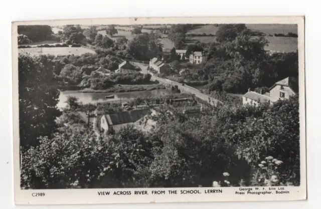 Lerryn Nr Fowey Cornwall.-View From School-Rp/Pc By G W F Ellis-Posted 1964