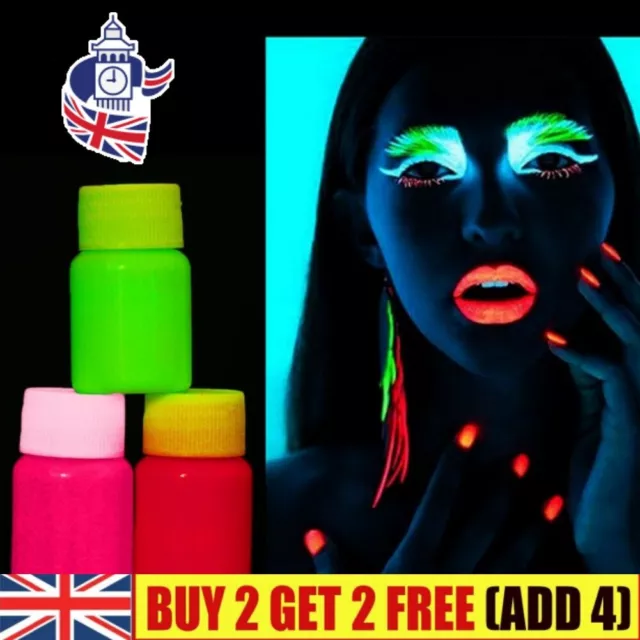 Waterproof Acrylic Glow In The Dark Luminous Paint Color Non-Toxic NEW UK