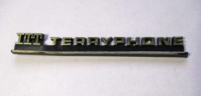 De Colección Itt Terryphone Placa De Identificación Emblema Etiqueta De Teléfono