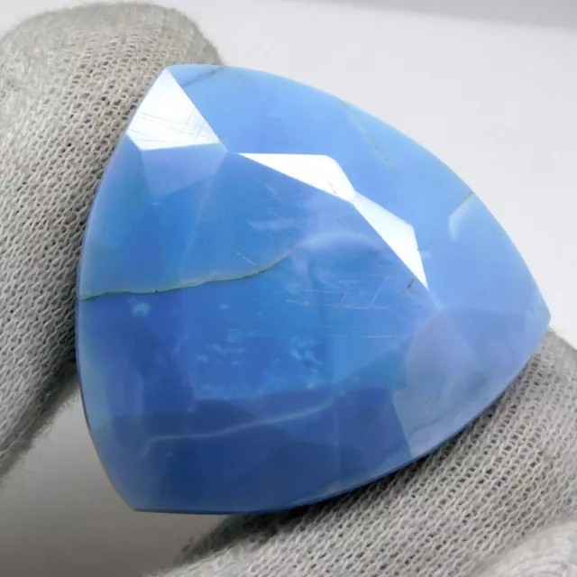 96,00 ct pierre précieuse véritable en vrac bleue australienne bleue trillion