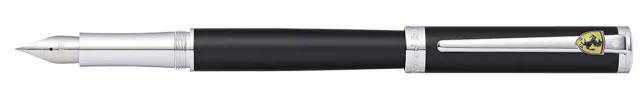 Ferrari Intensity Satin Black Medium Nib Fountain Pen w/ Chrome Trim by Sheaffer 2