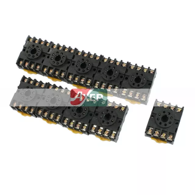 A● 10 Pcs PF083A Time Relay Base Socket 8 Pin for JTX-2C DH48S