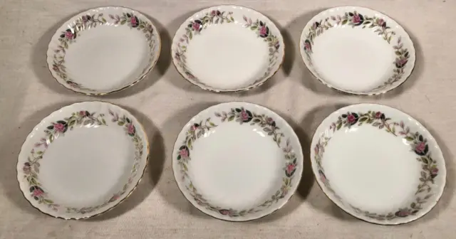 Vintage Creative Fine China Regency Rose Pattern 6 5 1/2" Dessert Bowls