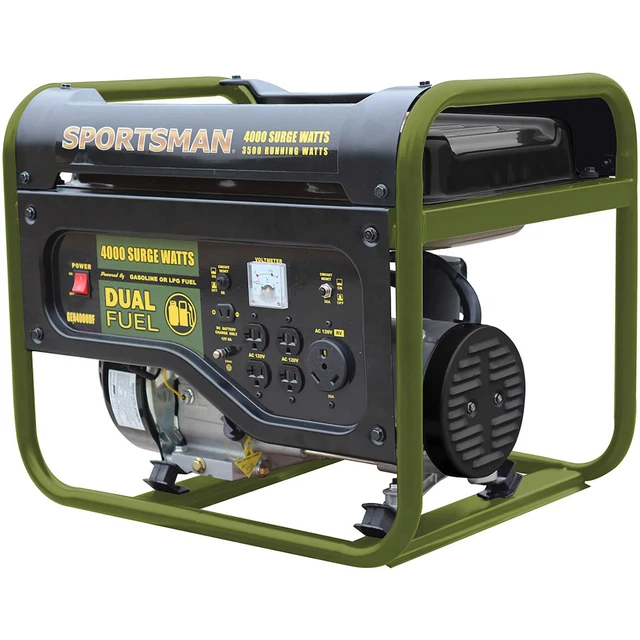 GENERATOR PORTABLE 4000W Dual Fuel Engine Auto Shut Off Switch Spark