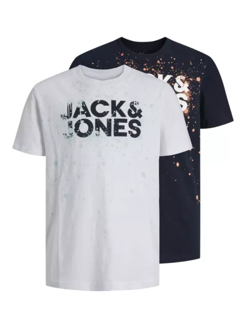 Jack & Jones Jungen 2er Pack T-Shirt kurzarm Gr. 140-176  JCOSPLASH TEE CREW JNR