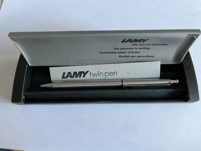 lamy twin pen NEU - OVP - silber   Druckbleistift und Kugelschreiber