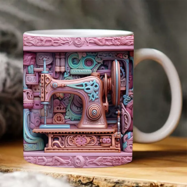 11oz 3D Sewing Machine Mug Aesthetic for Birthday Christmas Gift(Sewing Machine)