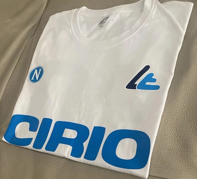 Maglia Napoli Maradona 10 Cirio 1984/85 – Lanetta Vintage Bianca Mezze Maniche Taglia M
