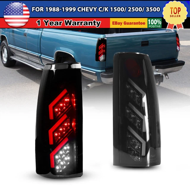Black Smoke LED Tail Lights for Chevy CK Series Haiti