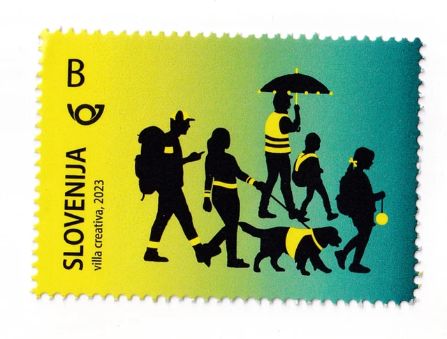 Slovenia 2023 MNH Road Safety Be carefull, be seen traffic People dog umbrela