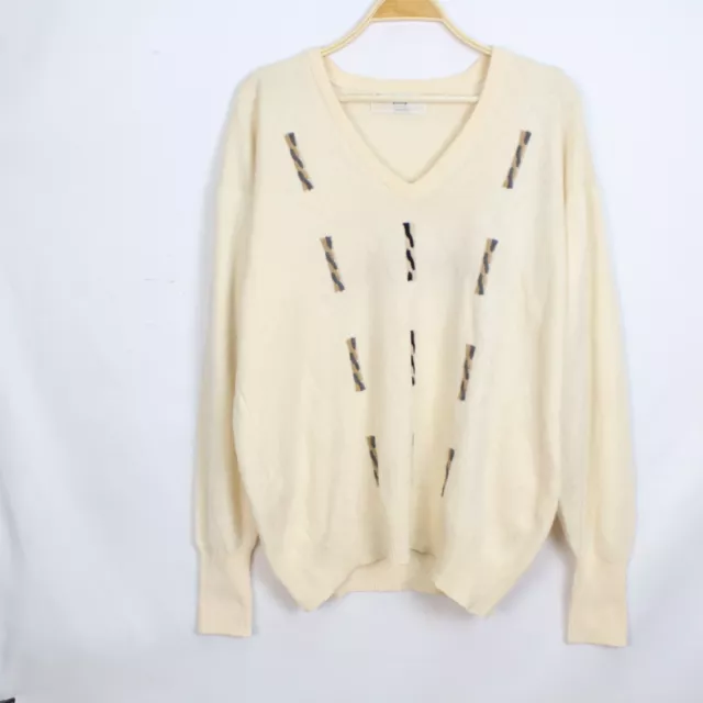 Maglione Pringle of Scotland da Donna Beige 100% Cashmere Taglia 44 Taglia M