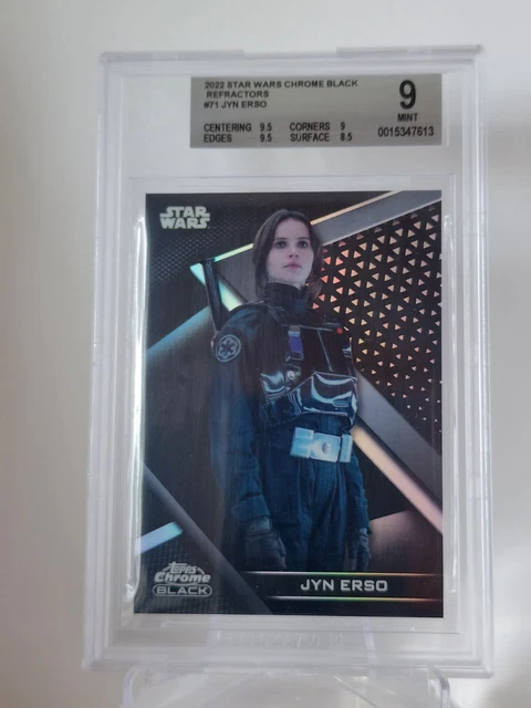 *BGS 9* Topps Star Wars Chrome Black *REFRACTOR #/199* JYN ERSO