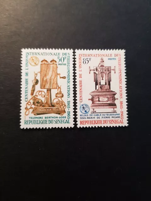 Briefmarke Senegal VEREINIGUNG Des Telekommunikation N° 252/254 Neu Luxus MNH
