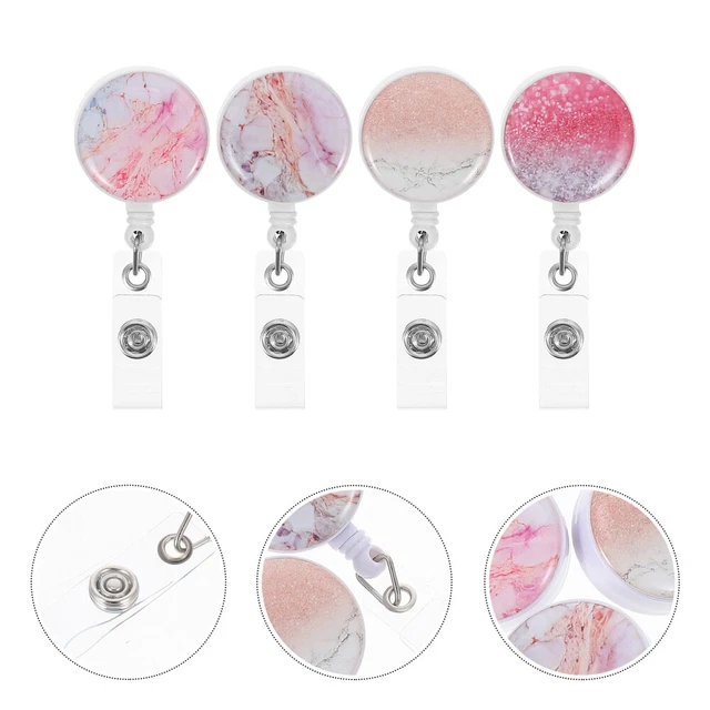 4 Pcs Porta Badge Fermaglio Distintivo Distintivo Infermiere Etichetta