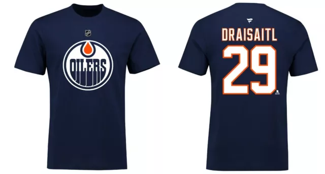 NHL T-Shirt Edmonton Oilers Leon Draisaitl 29 navy Eishockey Trikot Jersey 2