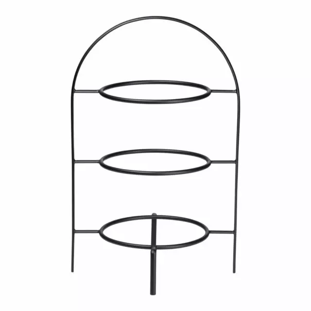 ASA Selection Etagere 3-stufig für Dessertteller 21 cm, Metall Schwarz 36.5cm