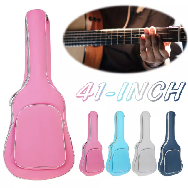 40 / 41 Inch Padded Water Resistant Thick Acoustic Guitar Soft Backpack Gig Bag