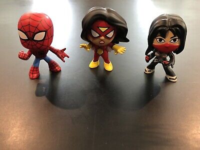 Funko Mystery Minis Spider-Man Classic Lot Spider-Man, Spider-Woman & Silk