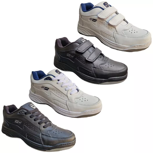 Mens Boys Casual Leather Trainers DEK Lightweight Touch Lace Fasten Sport Shoes