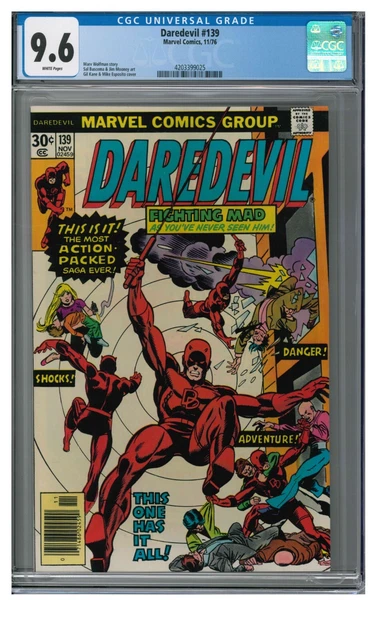 Daredevil #139 (1976) Bronze Age Gil Kane Cover CGC 9.6 White Pages K062
