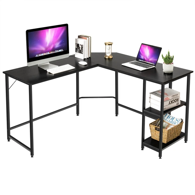 LSHAPED CORNER COMPUTER Desk Industrial PC Table Large Workstation