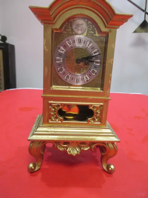 From local estate =="SCHMID" - Miniature Grandfather Clock-- Works.