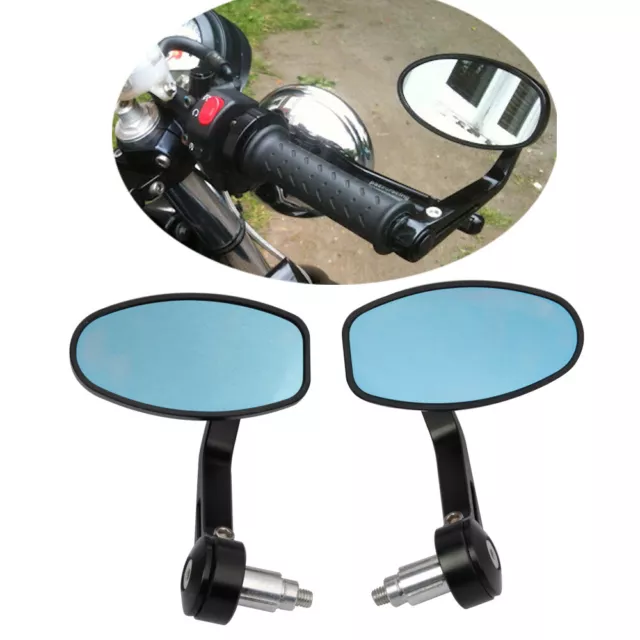 1 Pair CNC aluminum alloy Motorcycle Handlebar Rear View Mirrors Universal 22MM 3