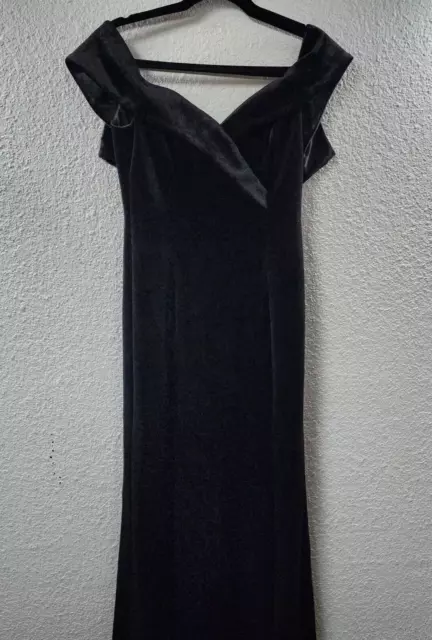 Eliza J Women's Off The Shoulder Velvet Bodycon Dress, Black, Size 6