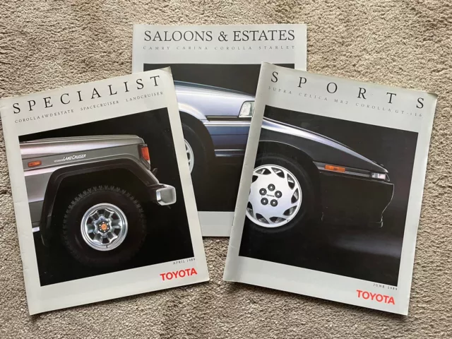 Toyota Car Sales Brochures 1989 X3. Sports,specialist , Saloons & estates