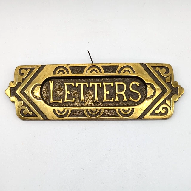 Antique Letter Slot Brass Art Deco Mail Slot Architectural Salvage