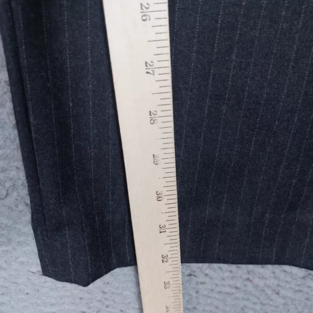 BANANA REPUBLIC DRESS Pants Men 38/32 Black Gavin 100% Wool Striped ...